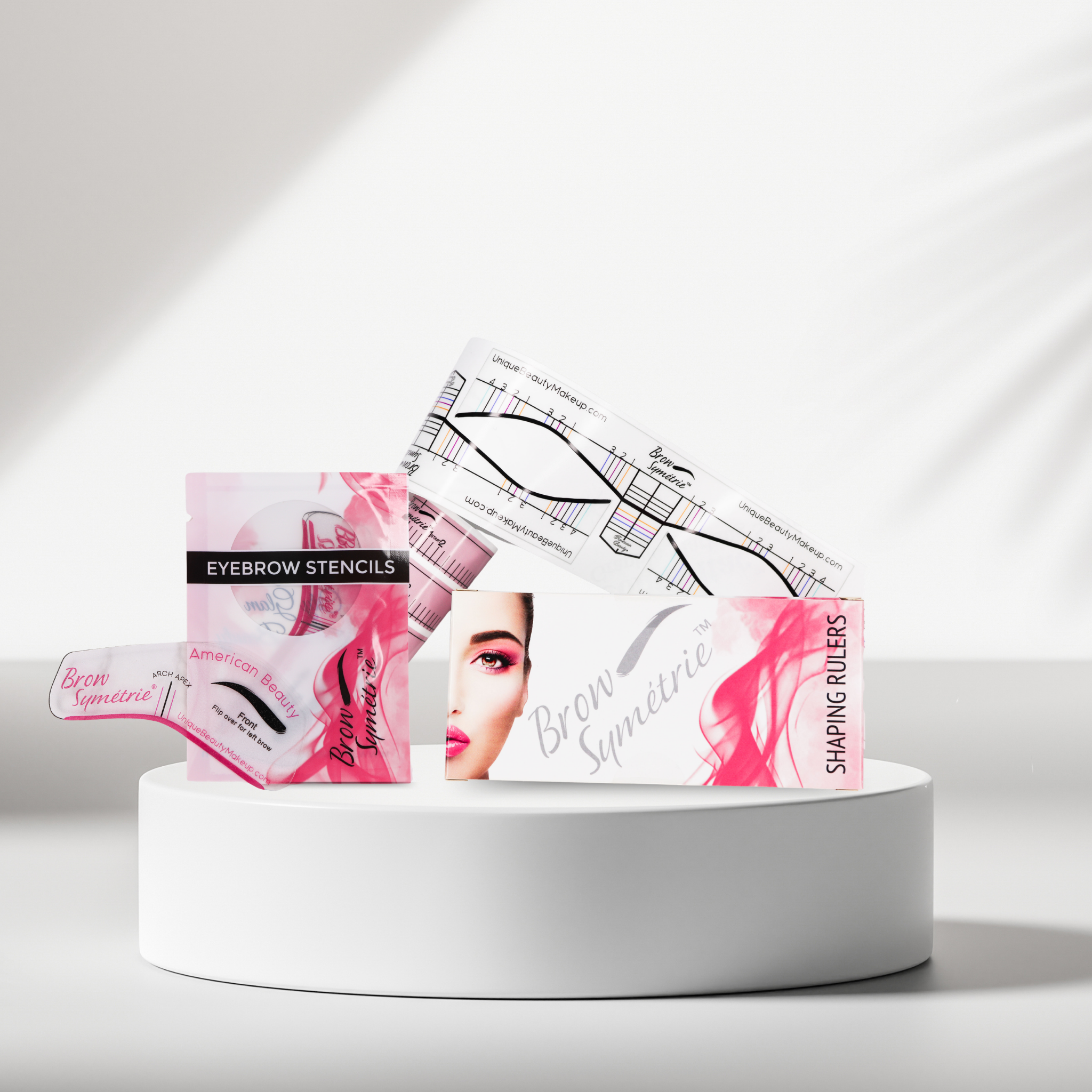Brow Symétrie™ Shaping Rulers + Arch Stencils | Complete 4-Style Mapping Set
